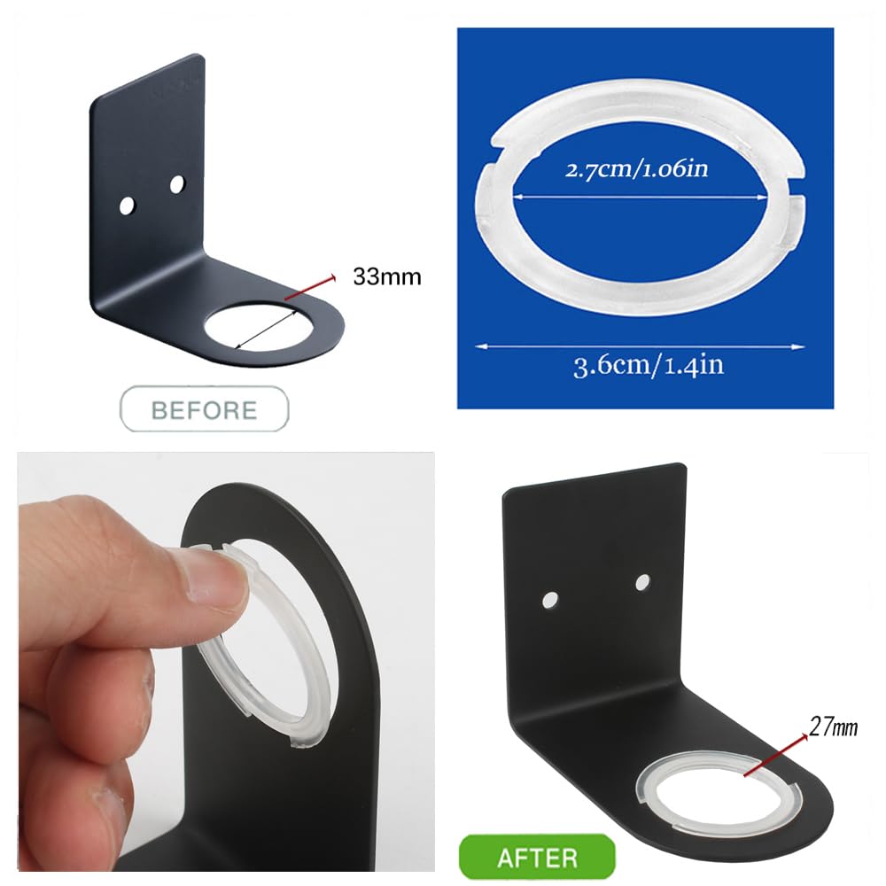 Bijun Soap Bottle Dispenser Holder,Wall Mounted Pump Hand Stand Hanging Jar Hanger Rack Shampoo Standing Shelf Storage Holder Lo